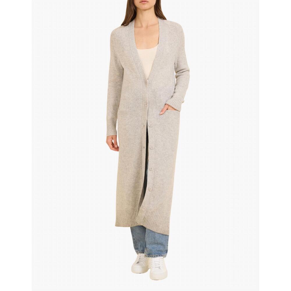 NEW ONE GREY DAY morgan cashmere duster in heather grey